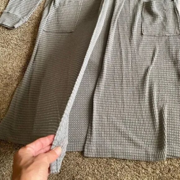 Three Bird Nest Waffle Knit Cardigan Open Front Women’s Size XL Pockets - Picture 6 of 8